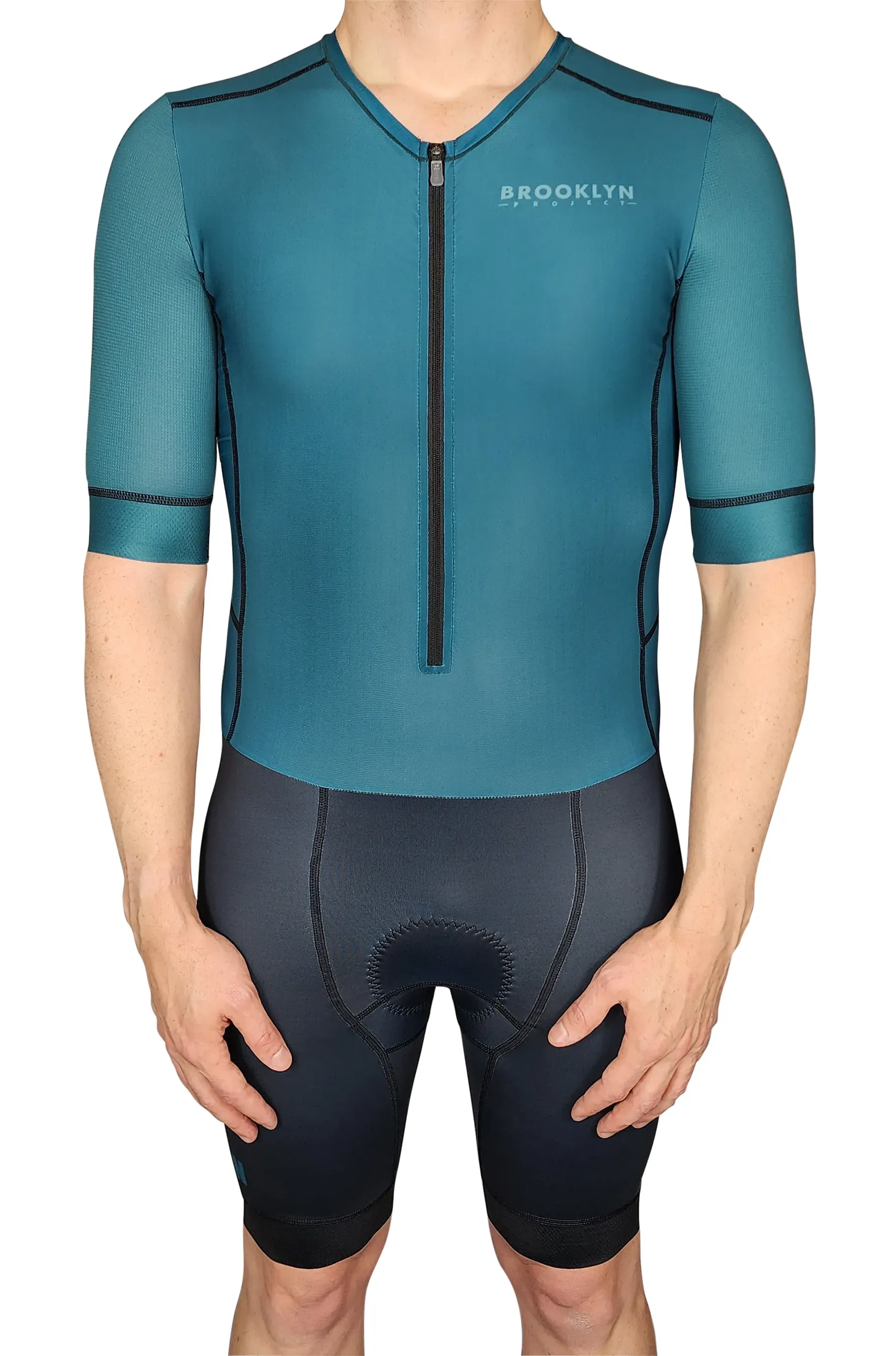 BKN-Mens-Black-and-Teal-Tri-Suit-Front