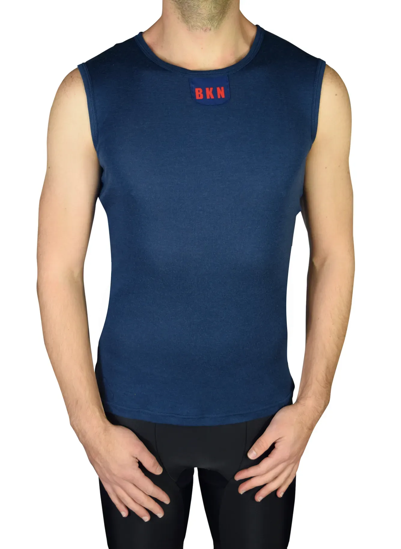 Merino Sleeveless Undershirt Navy