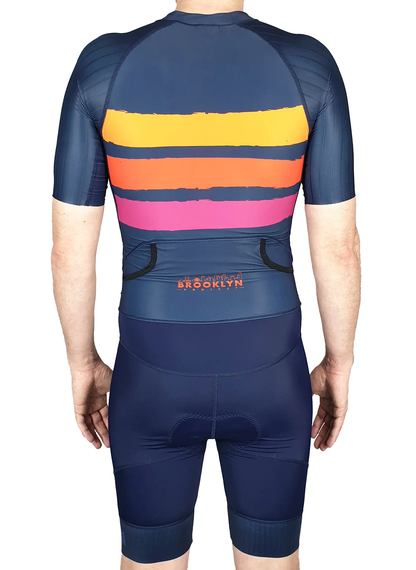 Mens Paint Stripe Navy Back