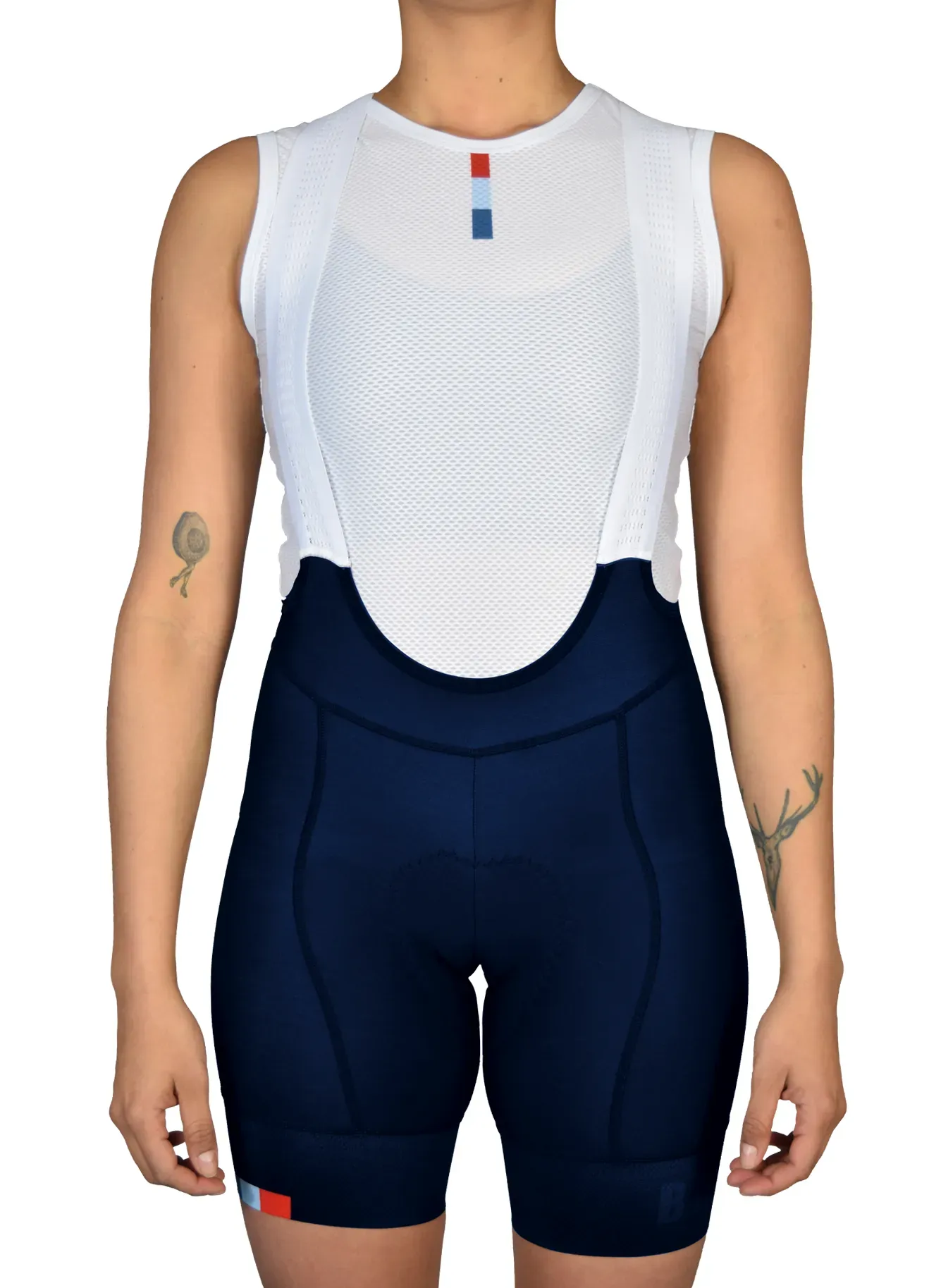 Pro Womens Bib Navy Front Close up view 