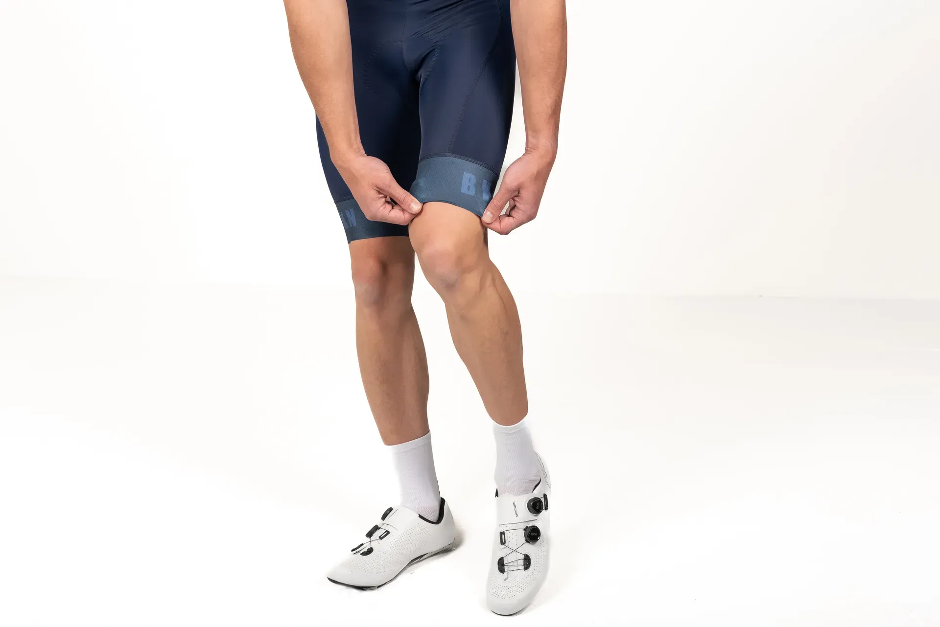 Pro Mens Bib Navy with Pro GT Orange Chamois