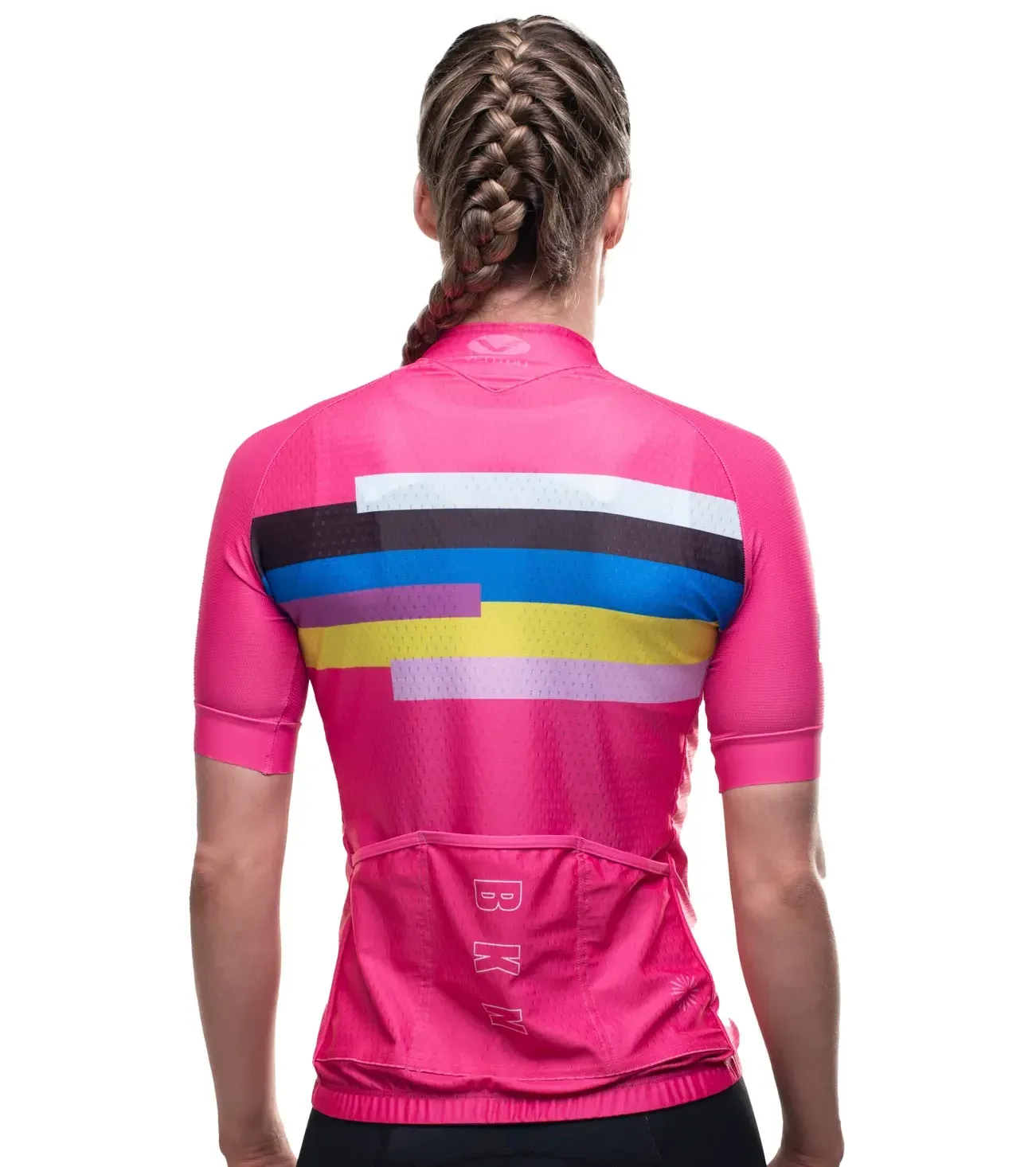 Raspberry-Women Pink Cycling Pro Jersey -back (Edit)